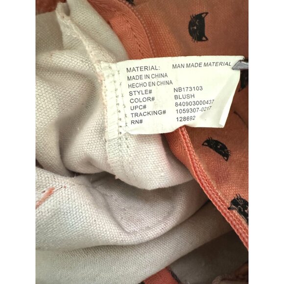 Cat Print Jr. Tote Bag With Appliqué Patches & Double Handles - Picture 8 of 12